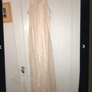 Ivory lace dress size 10 fitted Cachet